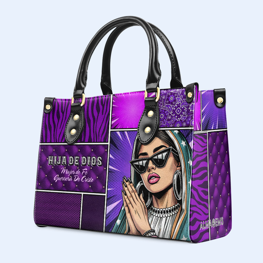 Hija De Dios  - Personalized Custom Leather Handbag - QCUS014_HB