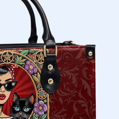 GATOS BEFORE VATOS - Personalized Custom Leather Handbag - QCUS036_HB