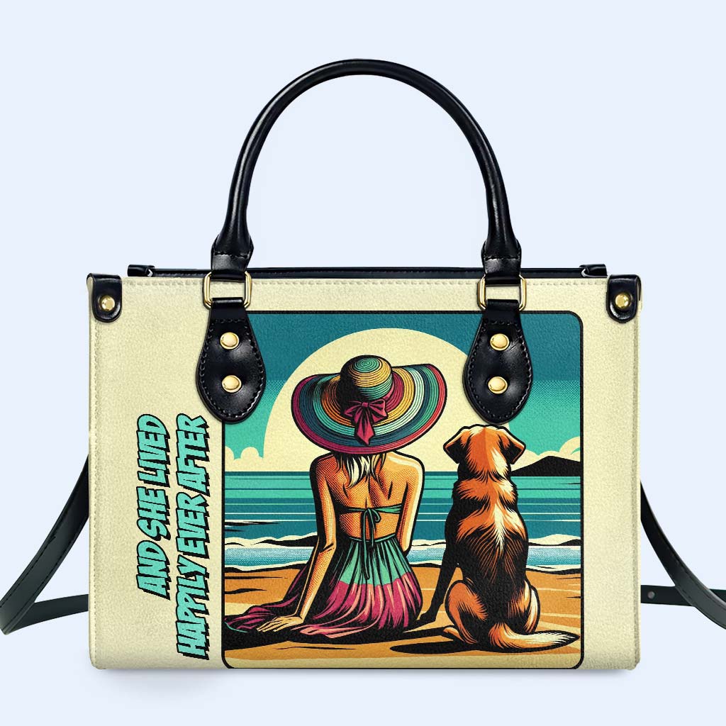 Custom Pet Art and Text - Your Signature Leather Handbag - QCUSTOM02