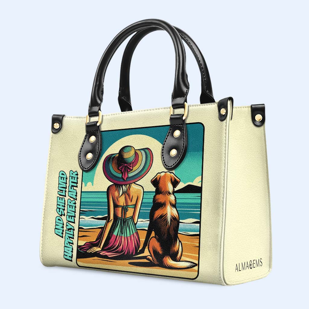 Custom Pet Art and Text - Your Signature Leather Handbag - QCUSTOM02