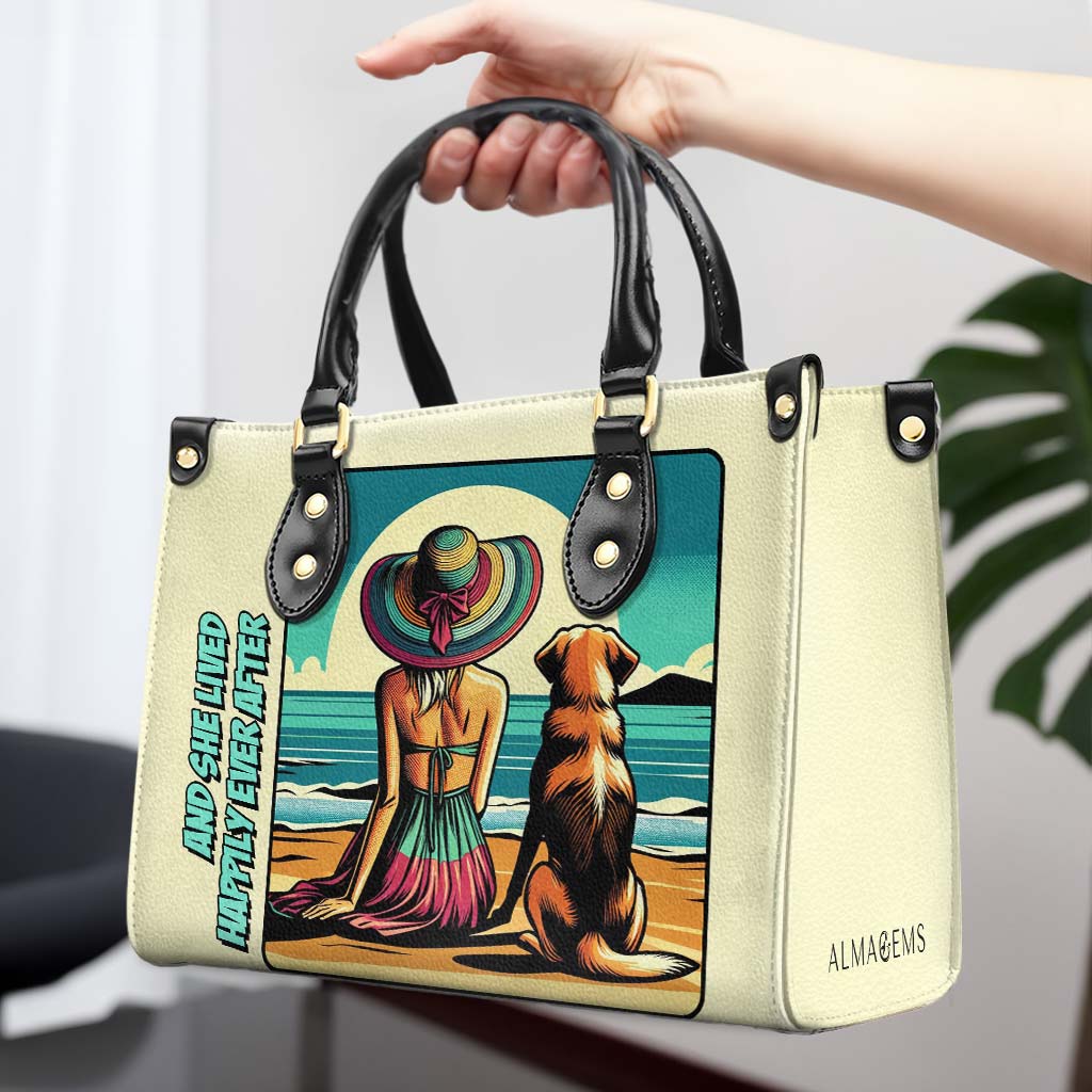 Custom Pet Art and Text - Your Signature Leather Handbag - QCUSTOM02