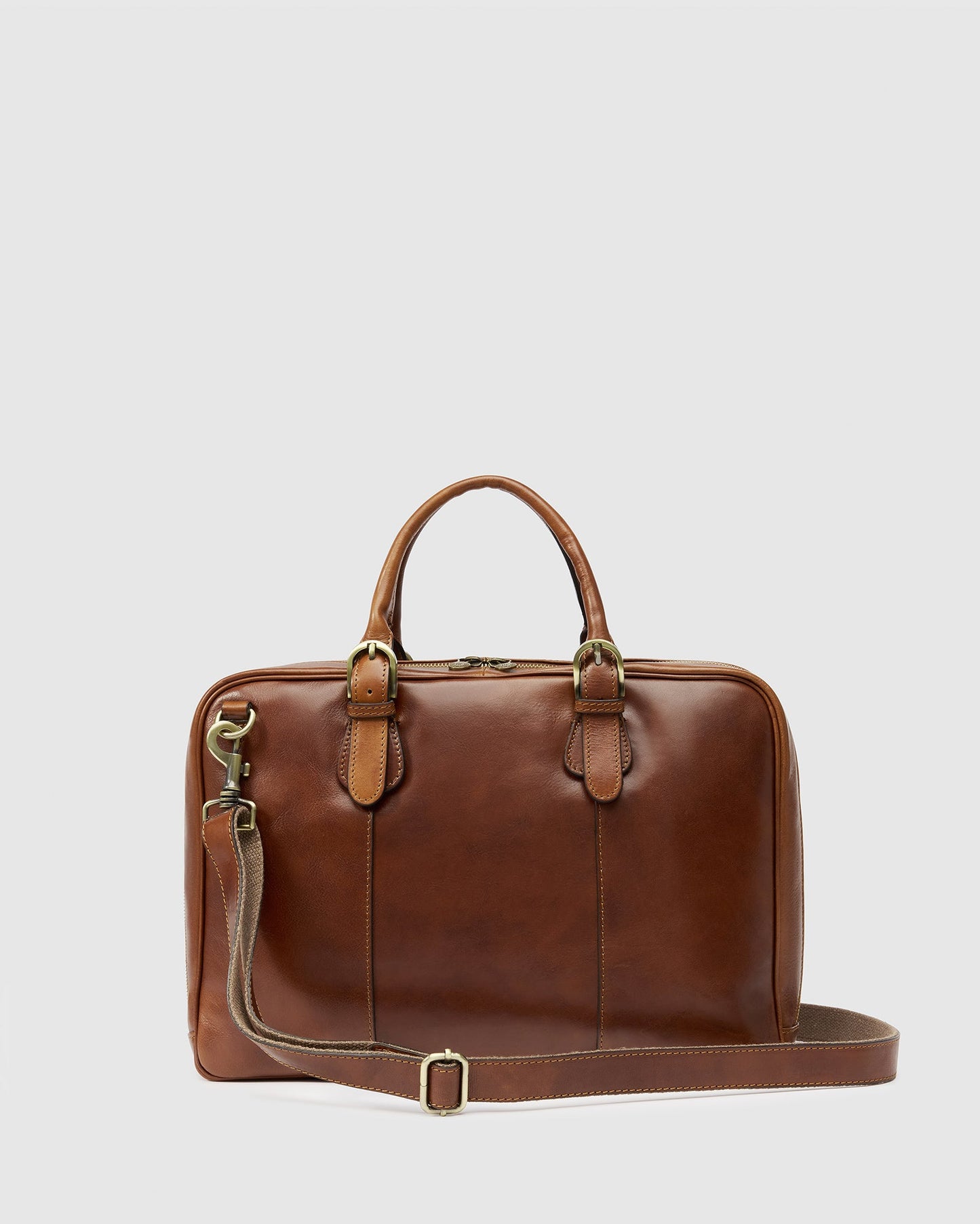 Madrid Matt Brown - Leather Briefcase