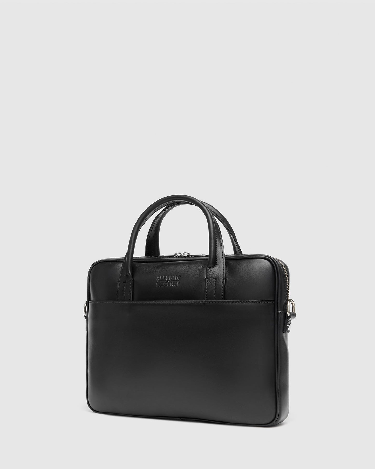 Glasgow Deluxe Black- Leather Briefcase 13" laptops