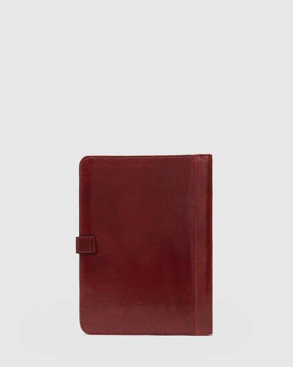 Imperial Red - Clip On Leather Compendium