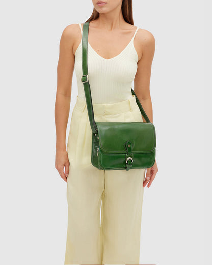 Annabel Green - Leather Crossbody Bag