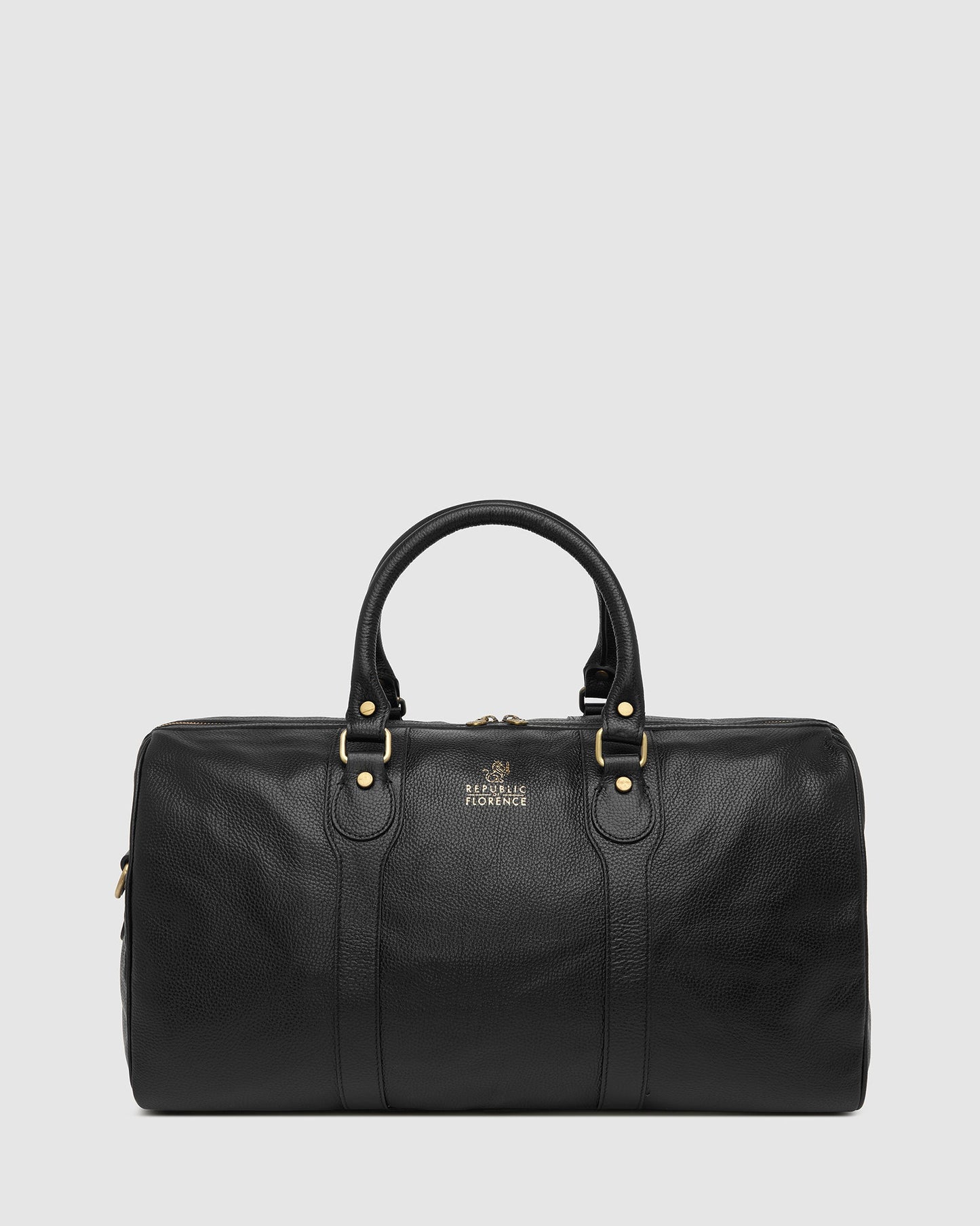 Beltrami Pebble Black - Leather Weekender Bag