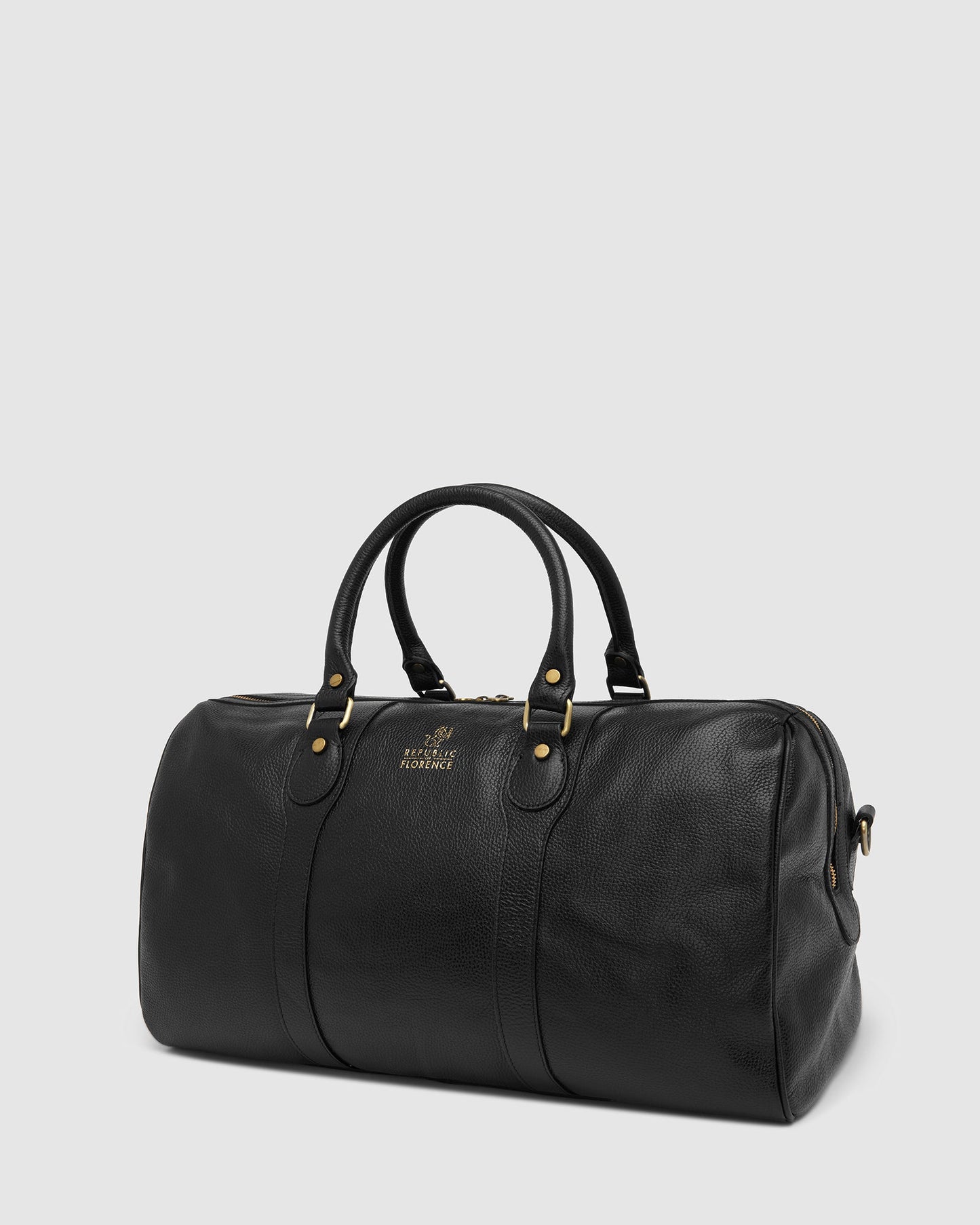 Beltrami Pebble Black - Leather Weekender Bag