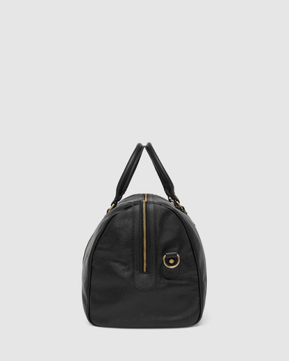 Beltrami Pebble Black - Leather Weekender Bag