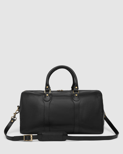 Beltrami Pebble Black - Leather Weekender Bag