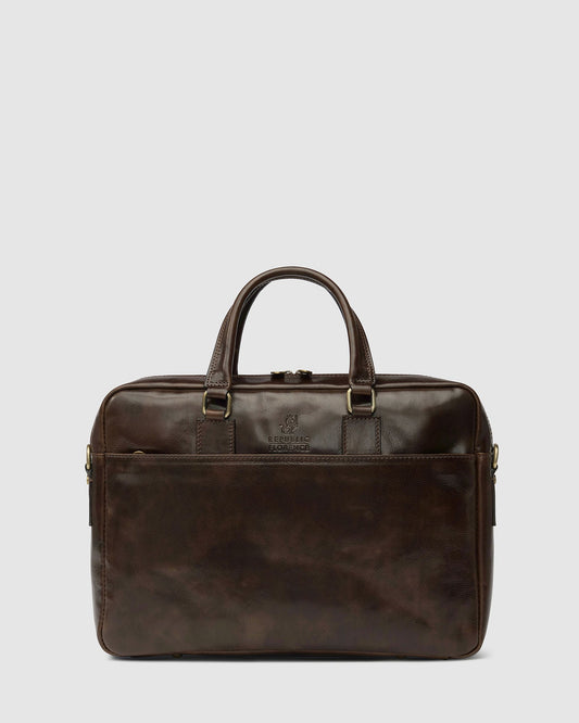 Tokyo Chocolate - Slim Leather Briefcase