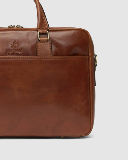 Tokyo Tan - Slim Leather Briefcase