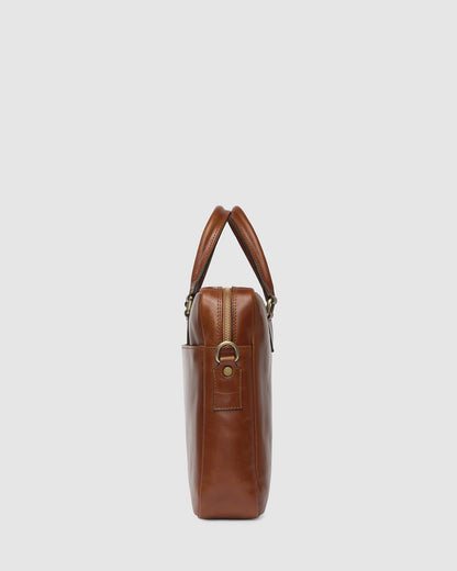 Tokyo Tan - Slim Leather Briefcase