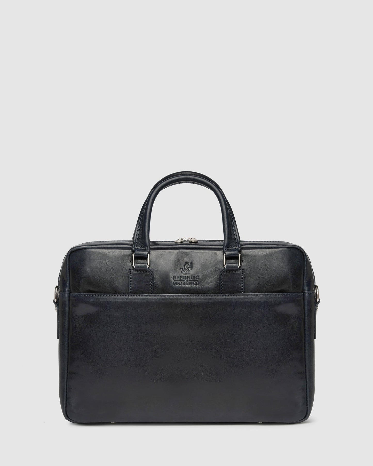 Tokyo Blue - Slim Leather Laptop Briefcase