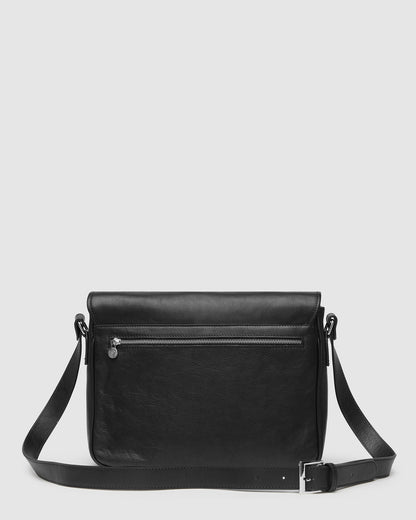 Julius Black - 15" Leather Messenger