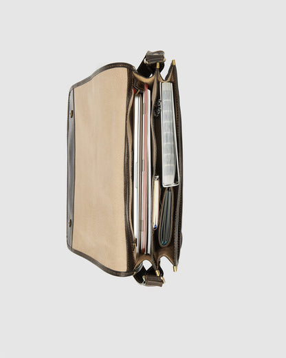 NERO Chocolate - Double Compartment Messenger