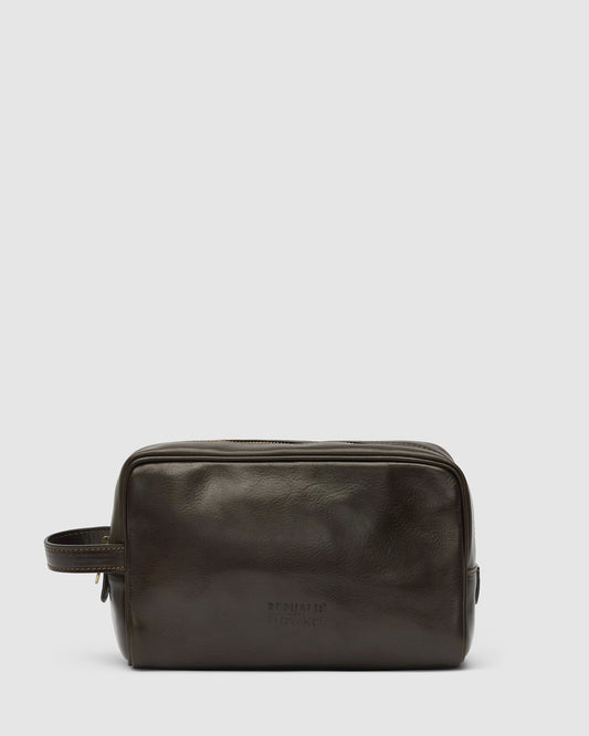 Sette Chocolate - Leather Dopp Kit