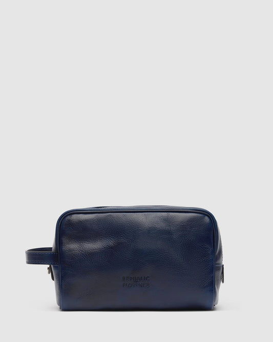 Sette Blue - Leather Dopp Kit