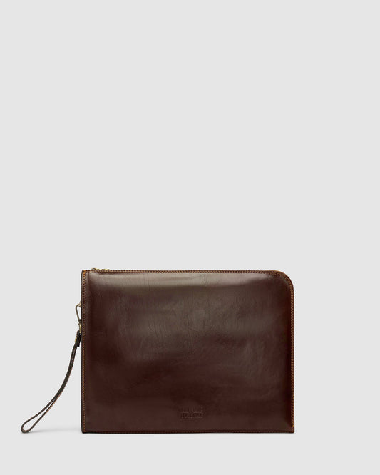 Charta Brown - Leather Document Holder 13" laptop