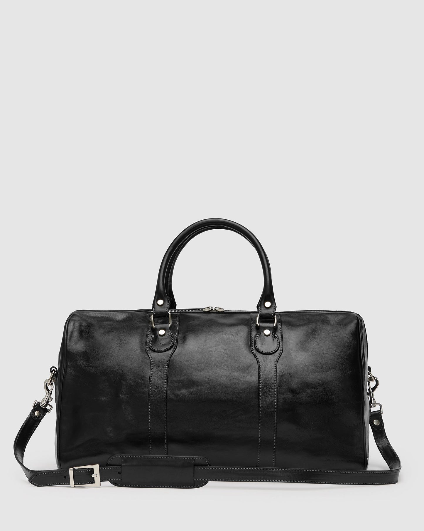 Beltrami Black - Leather Weekender Bag