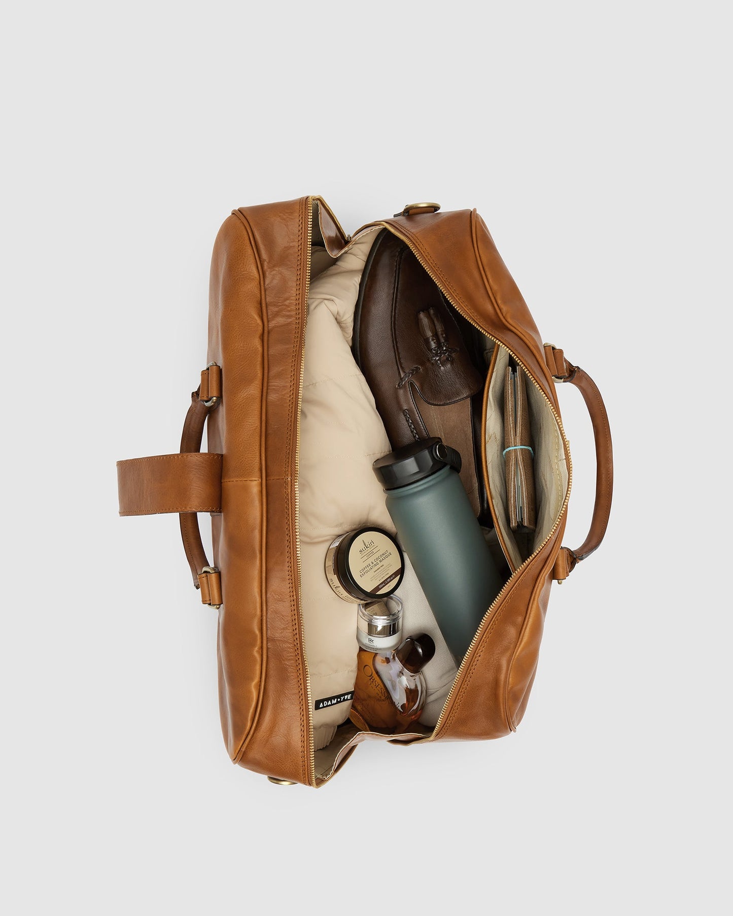 Amerigo Matt Tan - Leather Duffle Bag