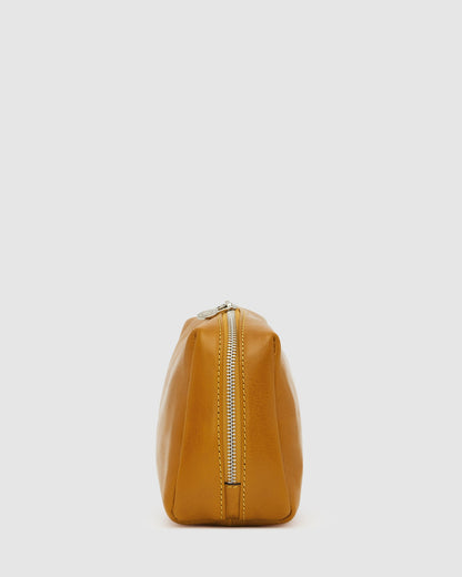 Otto Dopp Kit Yellow - Leather Toiletry Bag