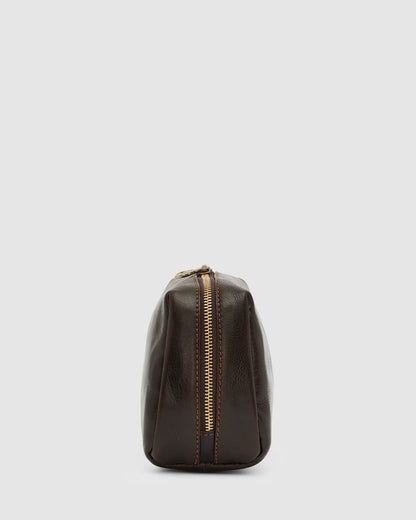 Otto Dopp Kit Chocolate - Leather Toiletry Bag