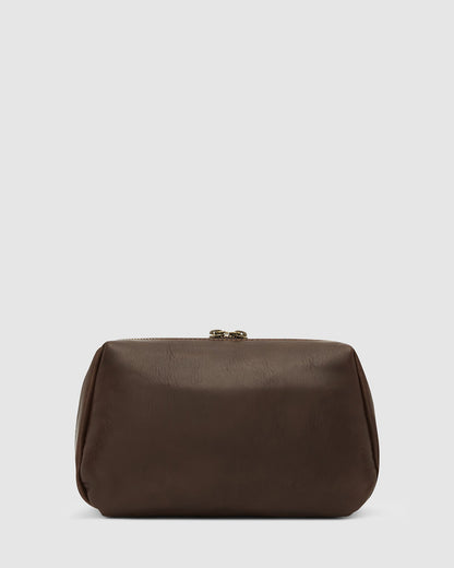 Otto Dopp Kit Matt Chocolate - Leather Toiletry Bag