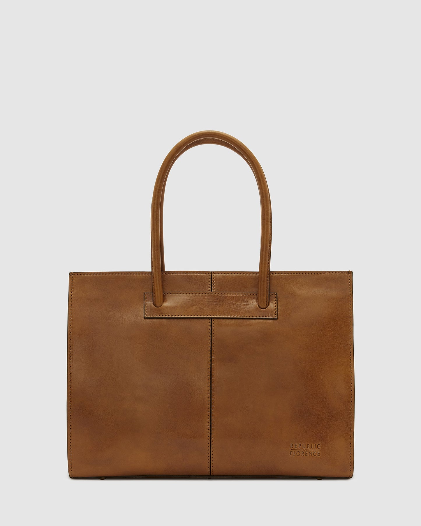 Florence Tan - Leather Women Tote/Work bag