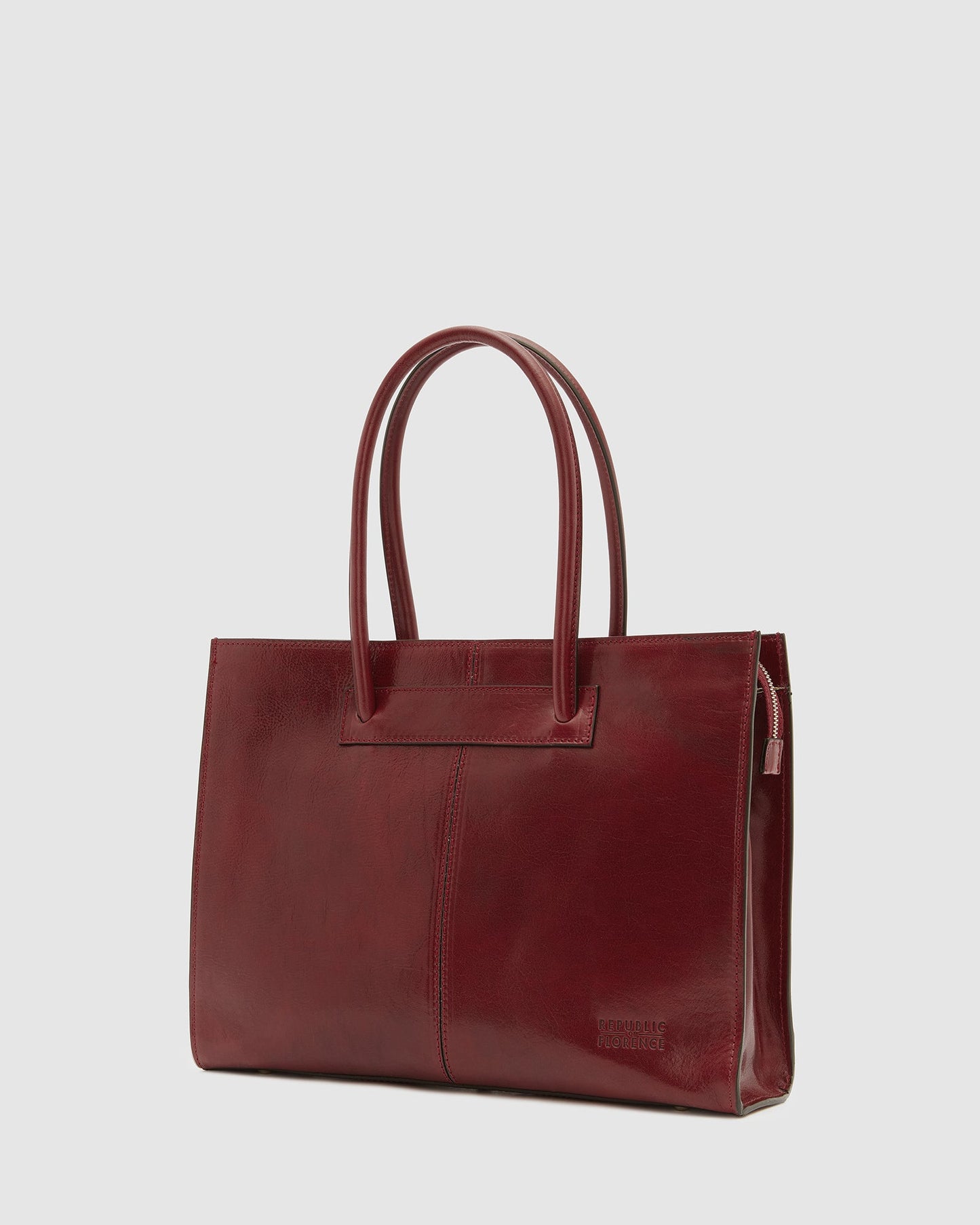 Florence Red - Leather Woman Briefcase