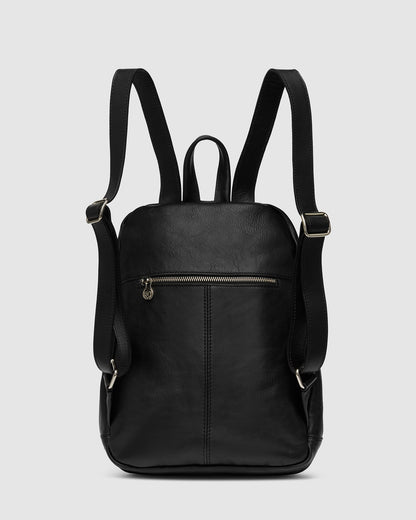 Archy Black- Leather Backpack 13" laptop