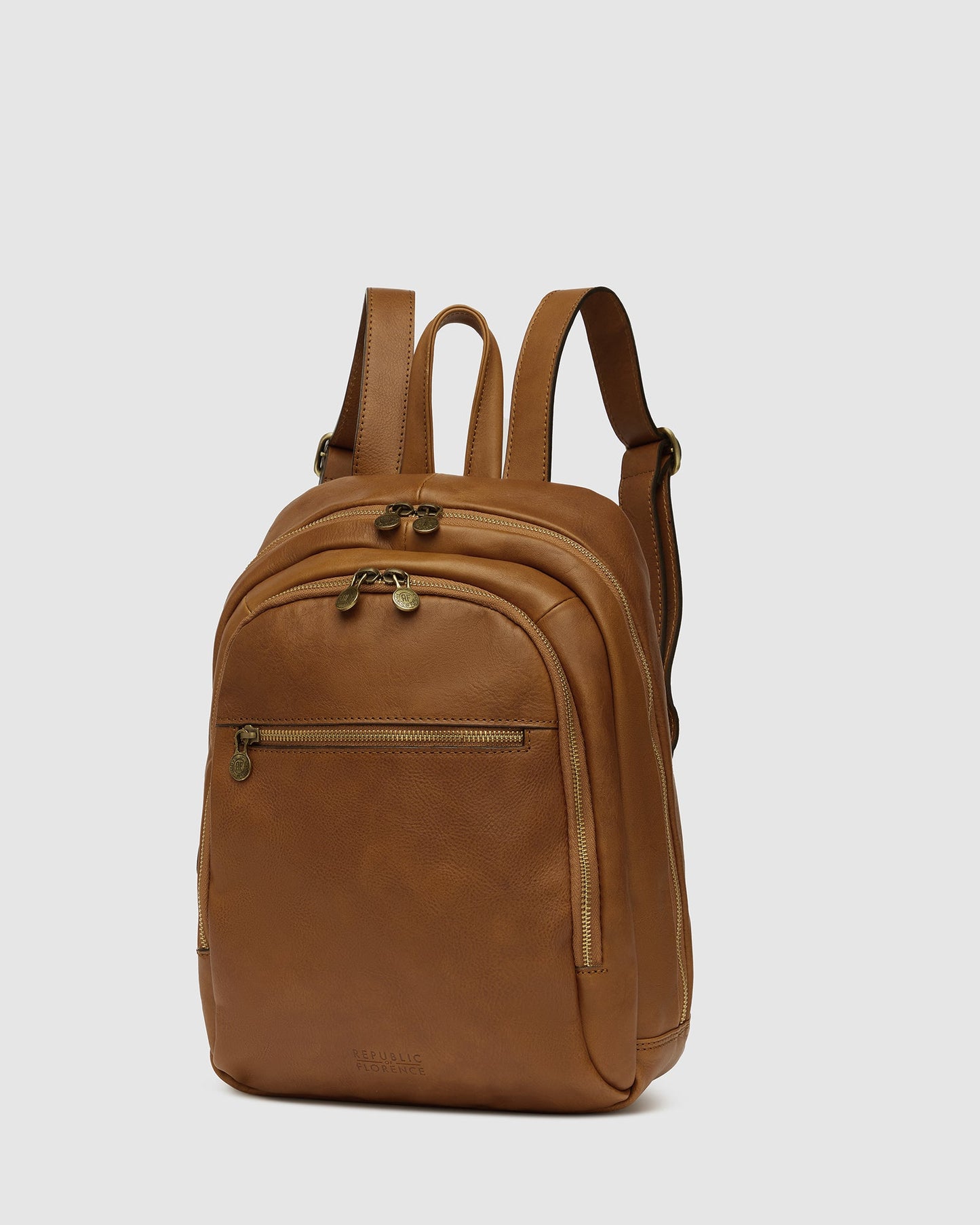 Archy Tan - Leather Backpack 13" laptop