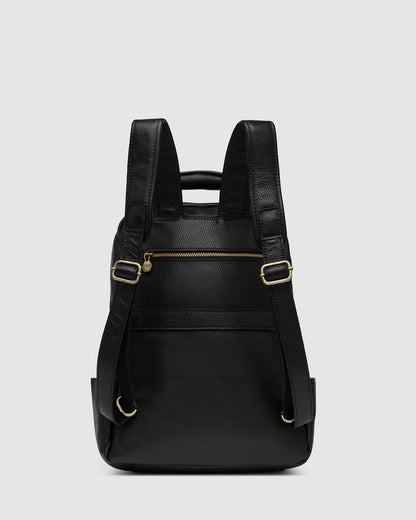 Bexley Black - Leather Laptop Backpack