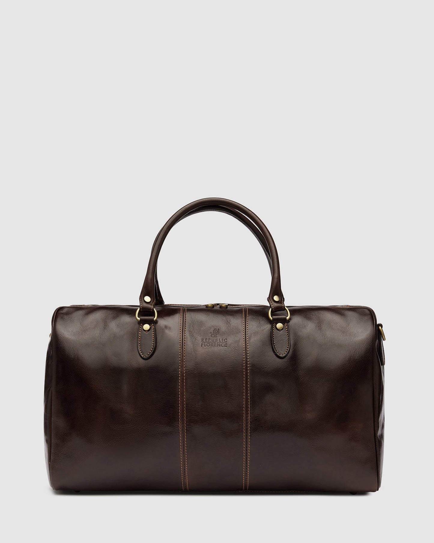 Albertis Chocolate - Leather Duffle Bag