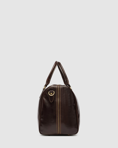 Albertis Chocolate - Leather Duffle Bag