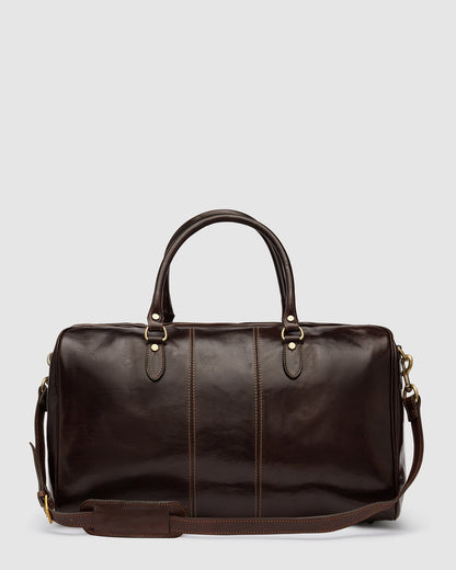 Albertis Chocolate - Leather Duffle Bag