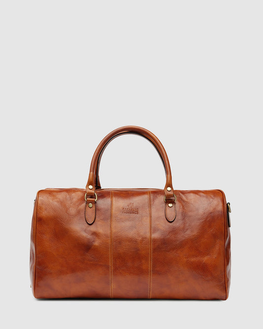 Albertis Tan - Leather Duffle Bag