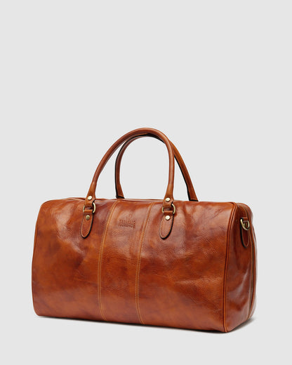 Albertis Tan - Leather Duffle Bag