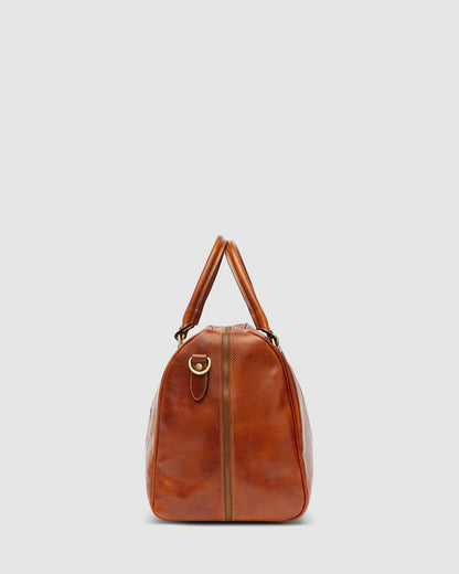 Albertis Tan - Leather Duffle Bag