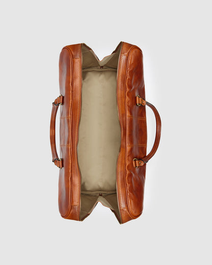 Albertis Tan - Leather Duffle Bag