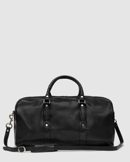 Polo Medium Matt Black - Leather Duffle Bag