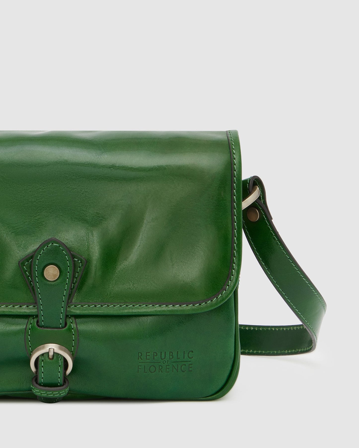 Annabel Green - Leather Crossbody Bag