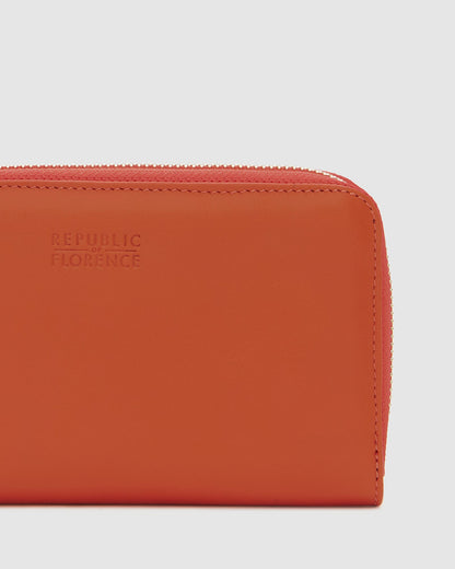 Mimi Orange - Women Leather Wallet