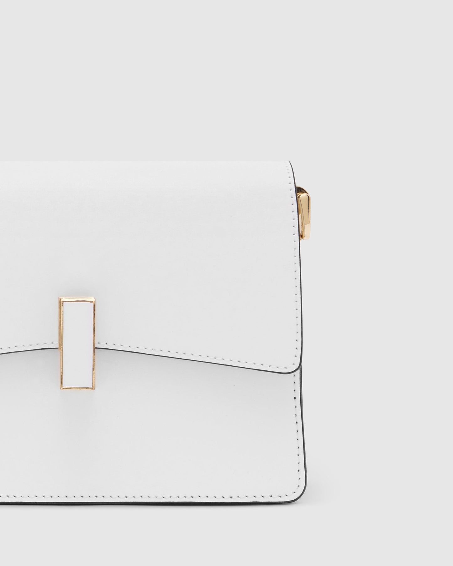 Allegra White - Leather Crossbody Bag