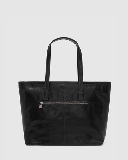 Beatrice Black - Leather Tote / Work Bag