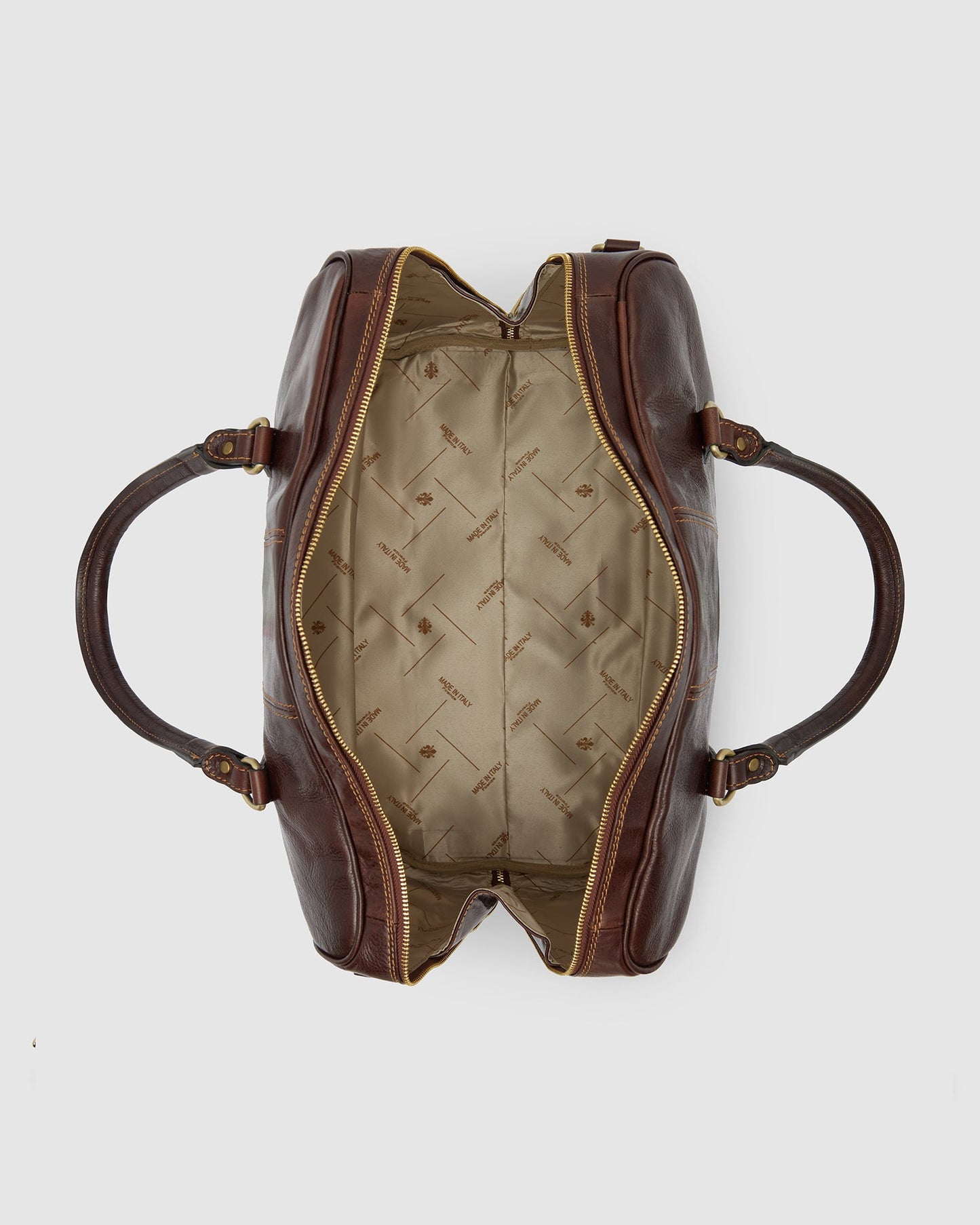 Albertis Piccolo Brown - Leather Duffle Bag