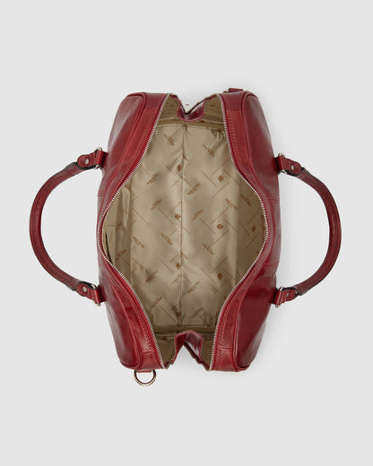 Albertis Piccolo Red - Leather Duffle Bag