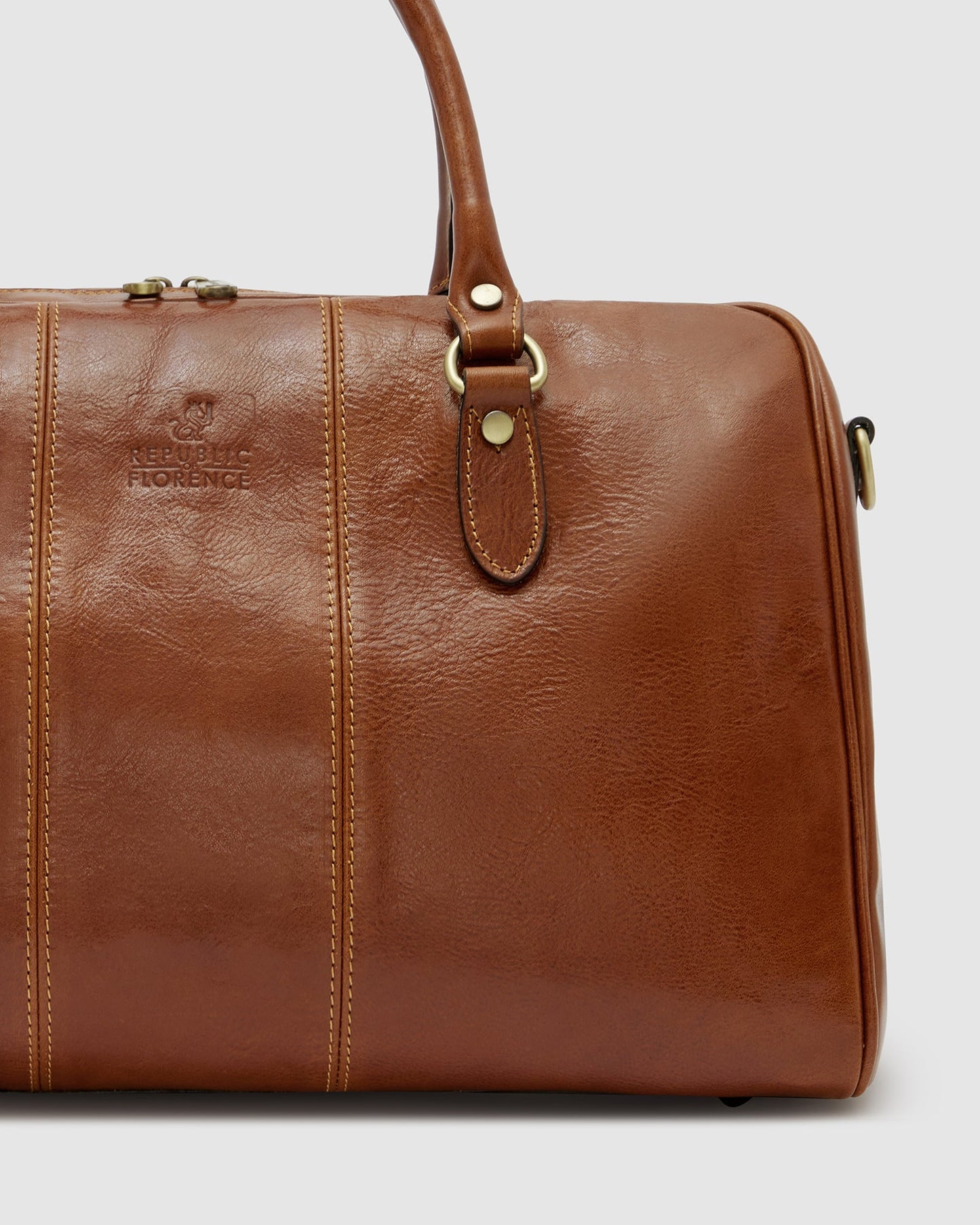 Albertis Piccolo Tan - Leather Duffle Bag