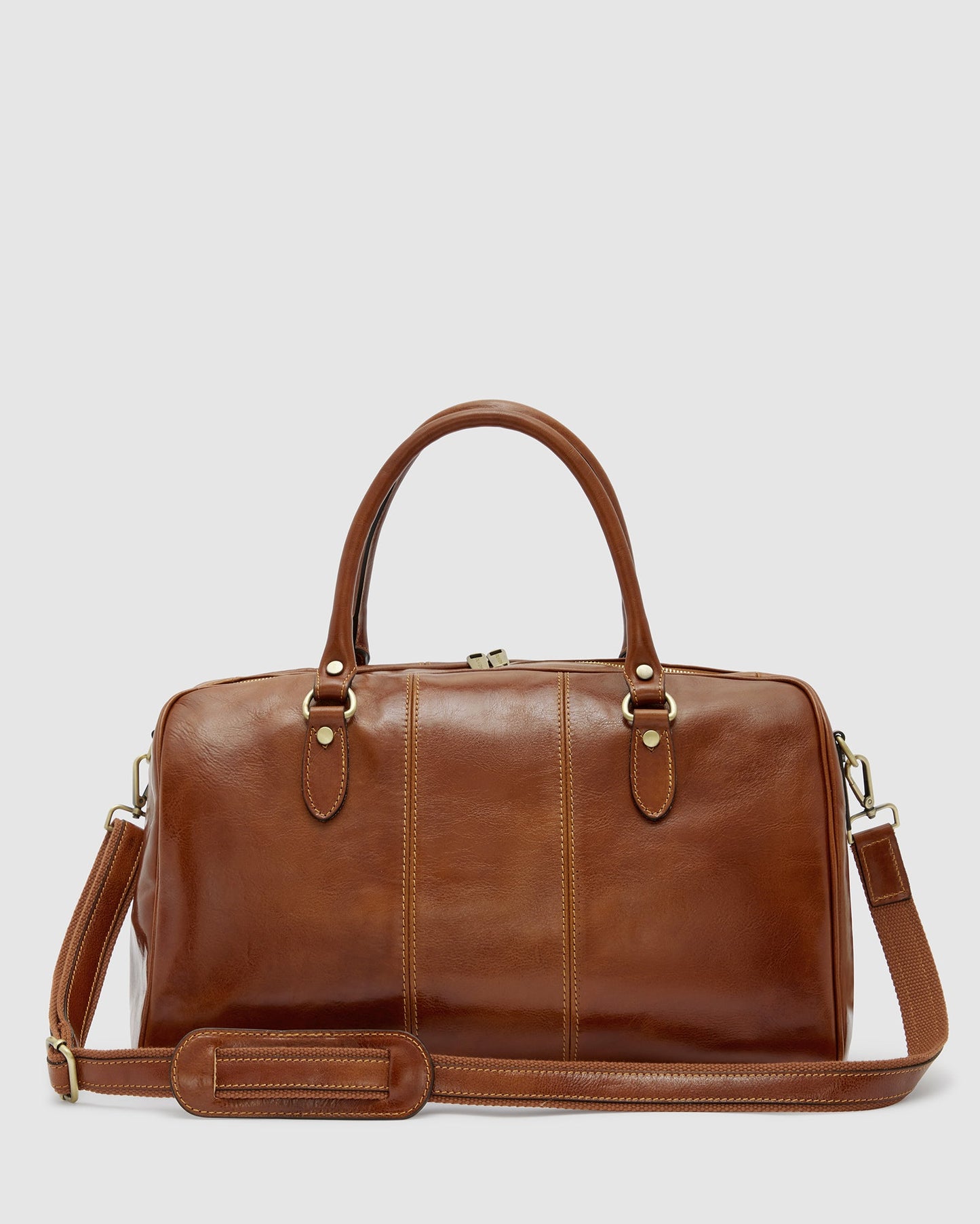 Albertis Piccolo Tan - Leather Duffle Bag