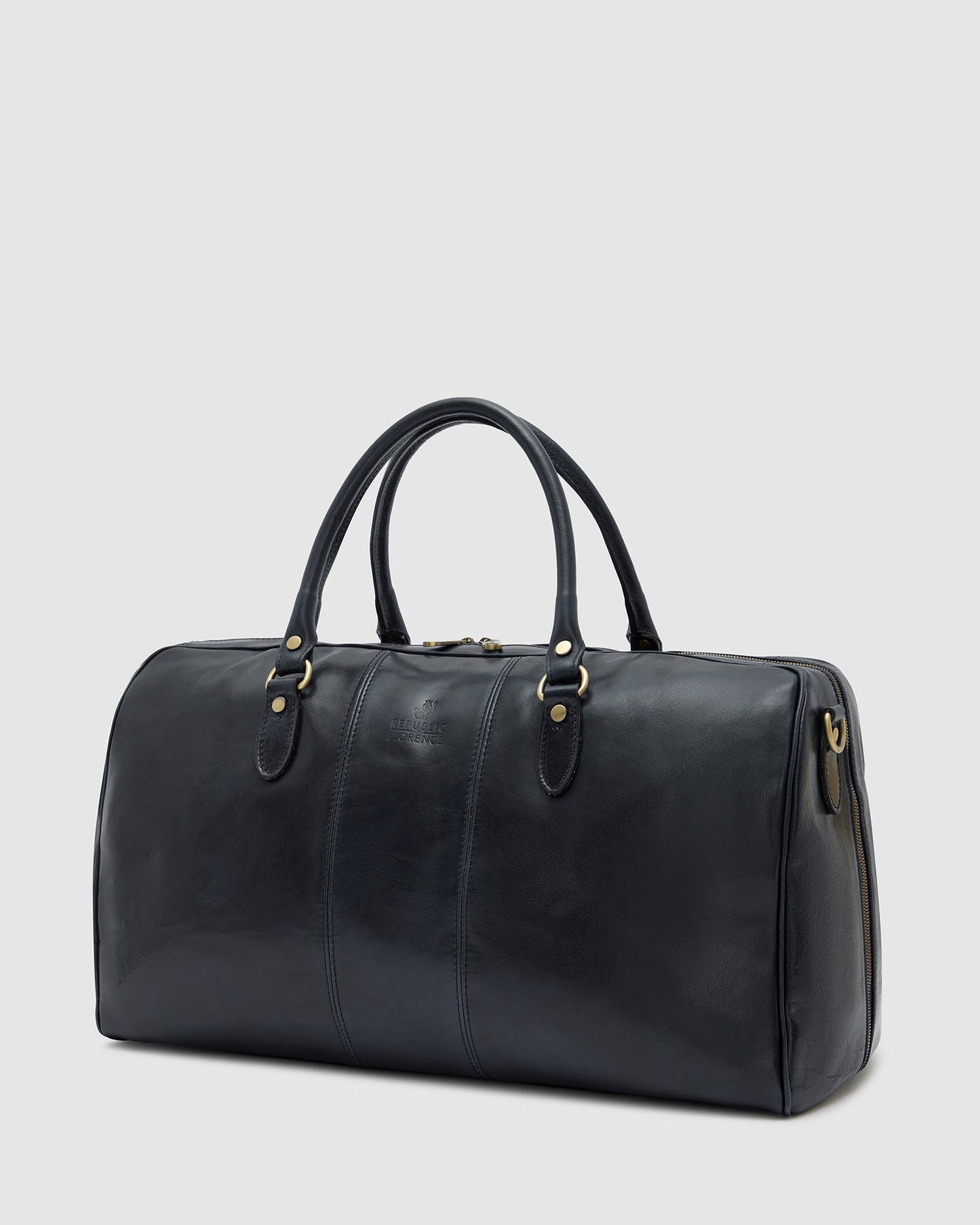 Albertis Blue - Leather Duffle Bag