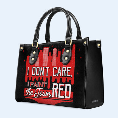 Red - Personalized Custom Leather Handbag - Red01